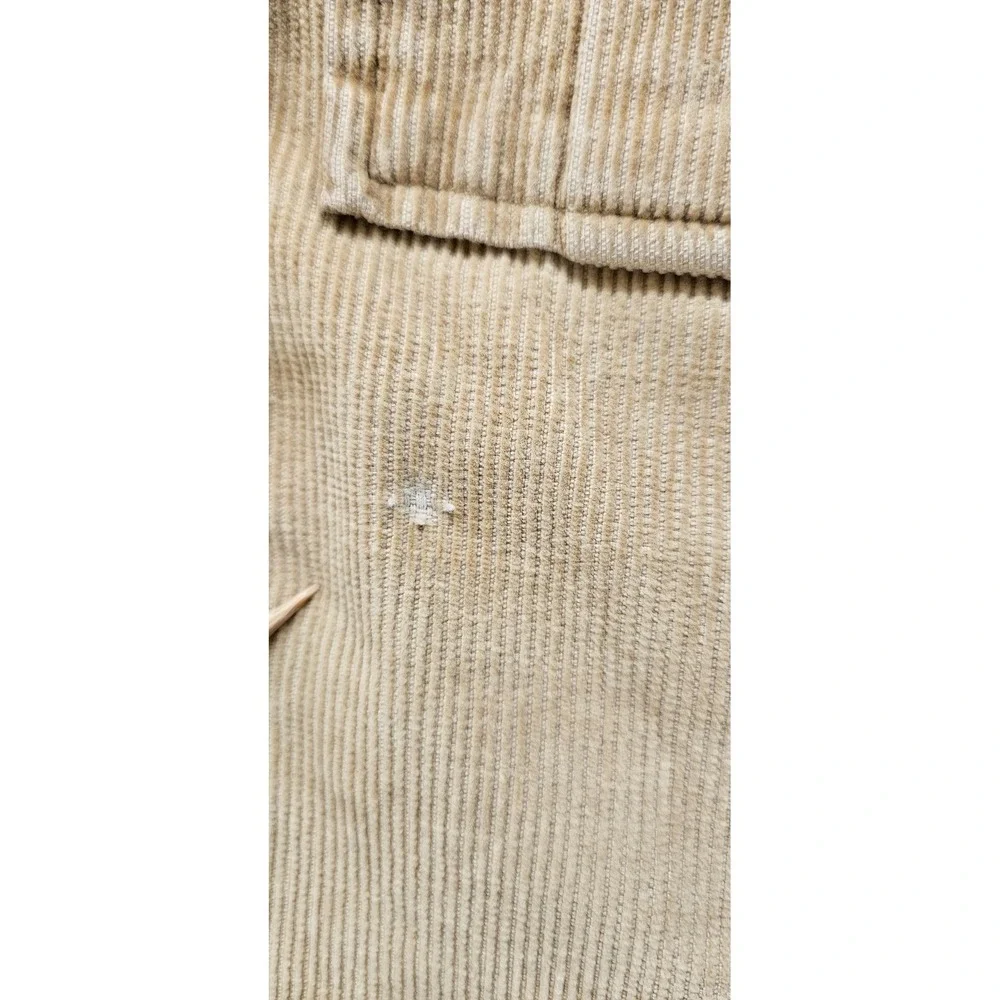 Old Navy Womens Tan Corduroy Button Front Utility Jacket Khaki Size L Cotton
